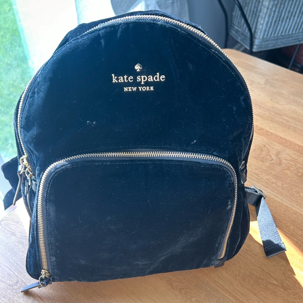 KATE SPADE velvet backpack